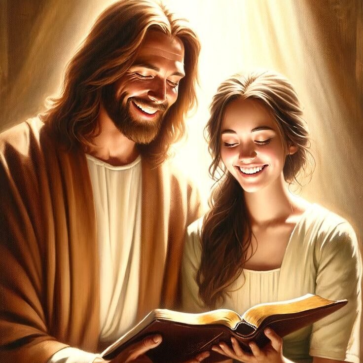 jesus art that captures the joy of quiet time with…